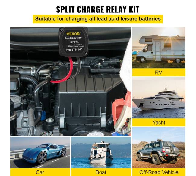 Automatinis dvigubas akumuliatoriaus izoliatorius 140A1