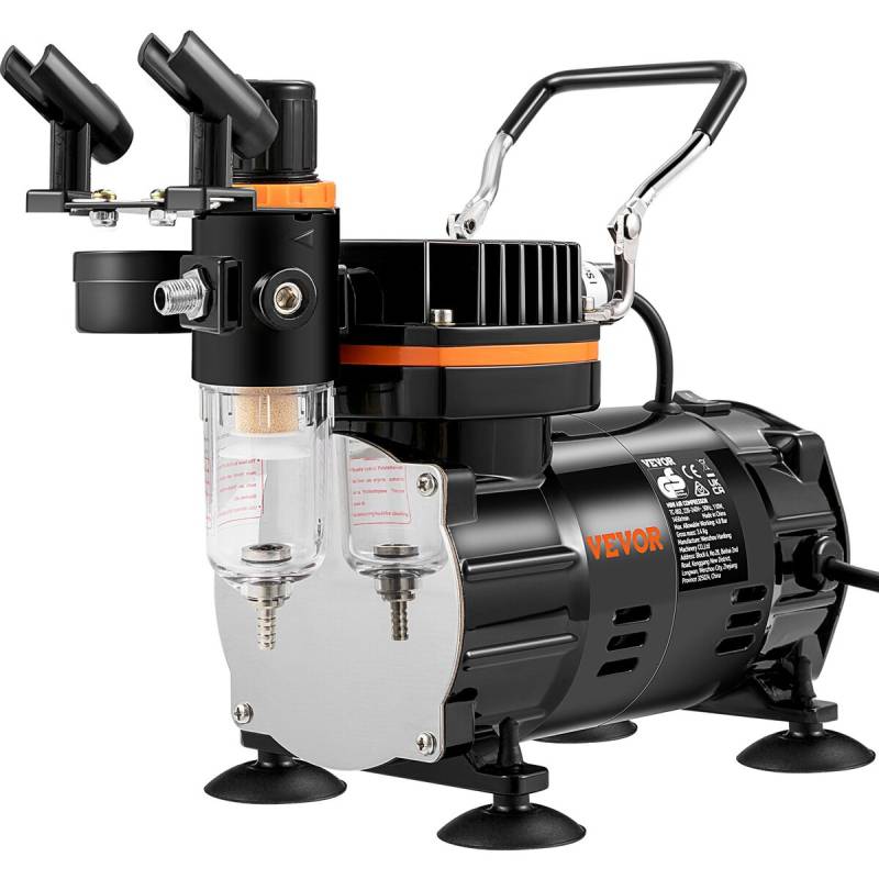 Aerografų rinkinys su kompresoriumi menui ir dekoravimui0