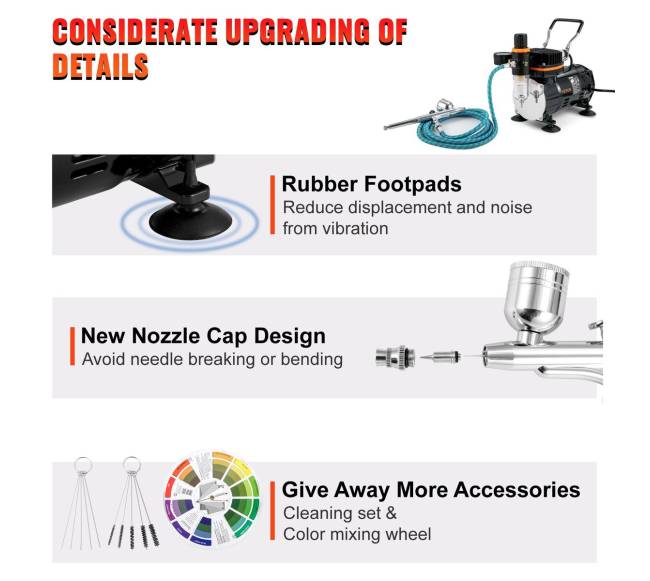 Aerografų rinkinys su kompresoriumi menui ir dekoravimui2