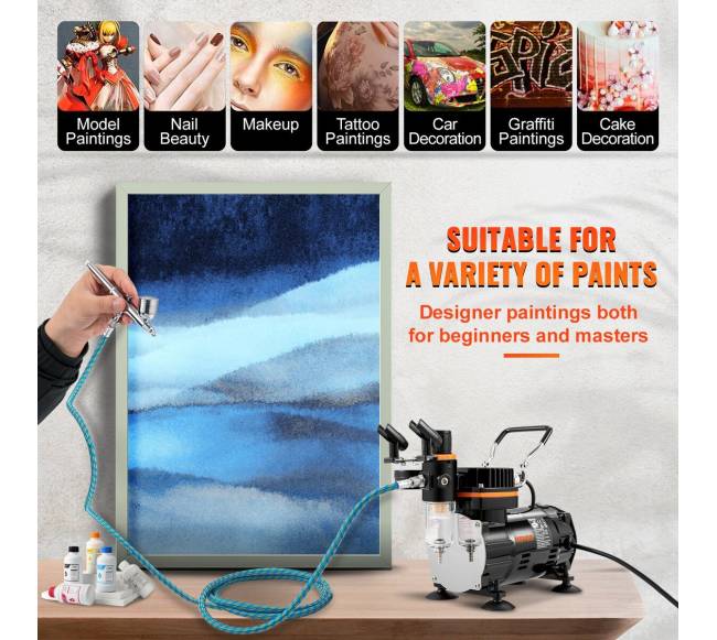 Aerografų rinkinys su kompresoriumi menui ir dekoravimui4