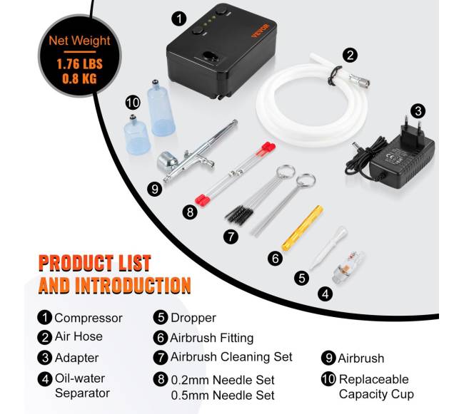 Oro dažytojų rinkinys su kompresoriumi6