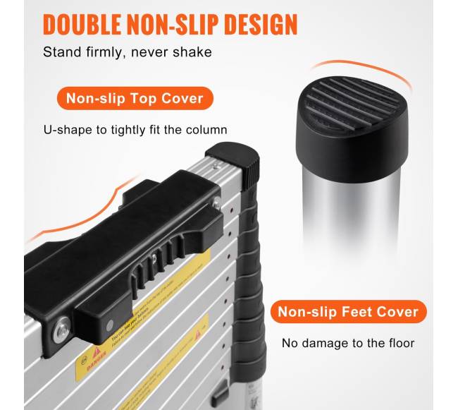 Ištraukiamos kopėčios iš aliuminio, 10.5 FT3