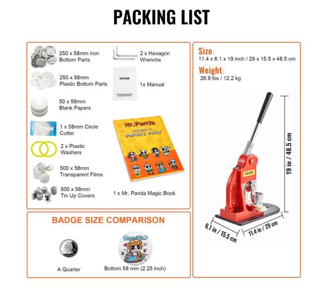 Ženkliukų gamybos aparatas 58 mm su 500 detalėmis6