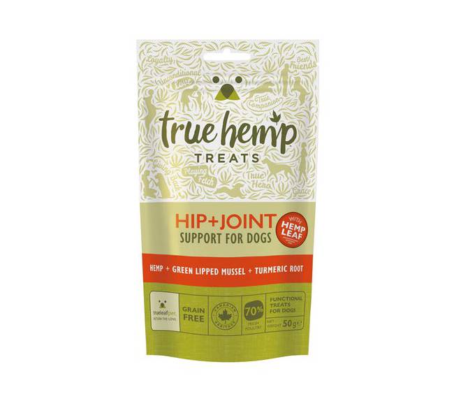 Funkciniai skanėstai šunims klubams ir sąnariams su kanapėmis „True Hemp Hip - Joint Treat“ 0