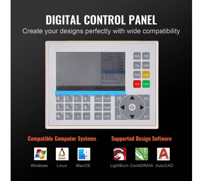 100W CO2 lazerinis graviravimo įrenginys, 600x900 mm4