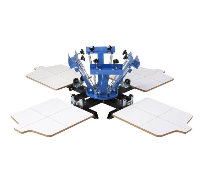 4 spalvų 4 stočių šilkografija spaudos mašina10