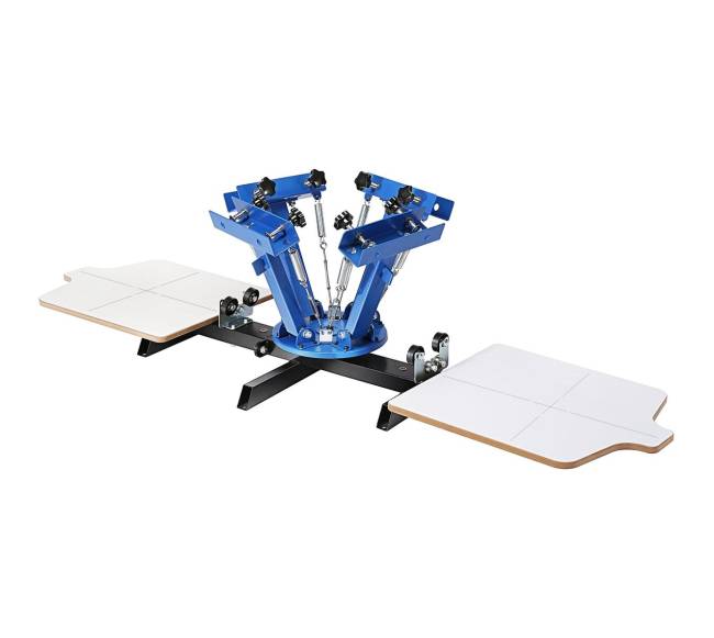 4 spalvų 2 stacijų šilkografijos presas0