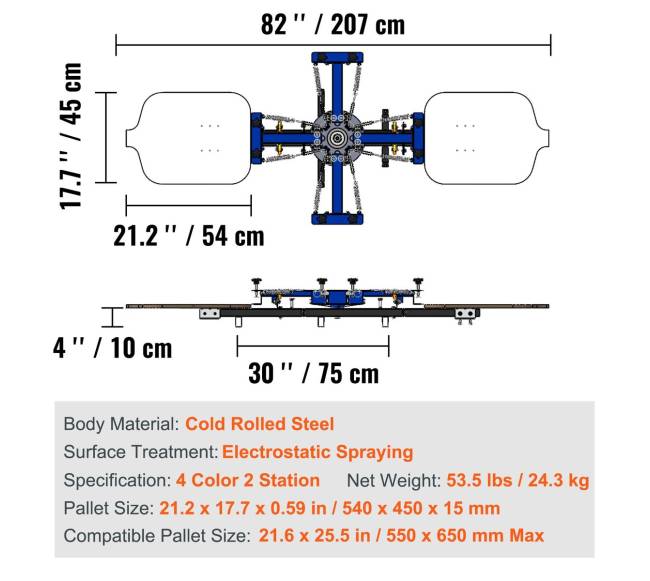 4 spalvų 2 stacijų šilkografijos presas6