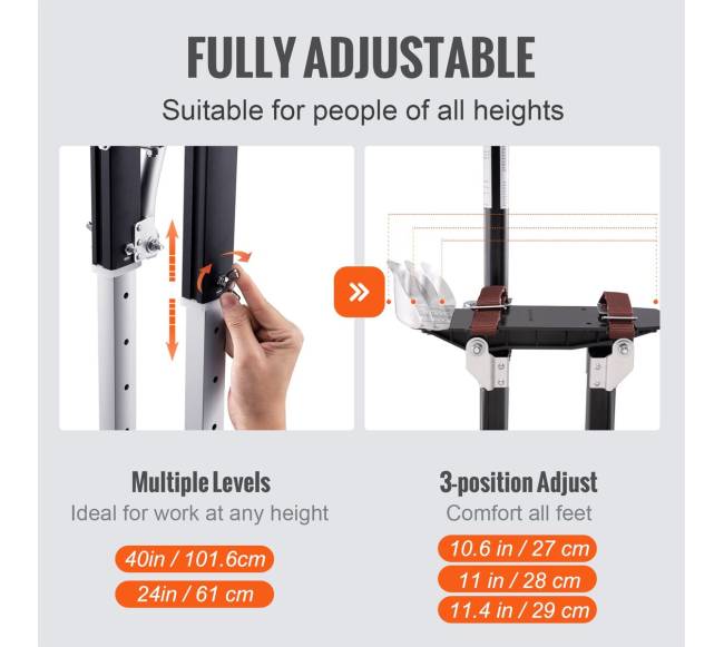 Aliuminiai gipso kartono kojų stiltai 61-101,6 cm2