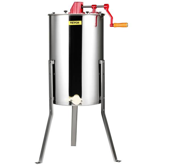 Rankinė medaus sukimo centrifuga, trijų rėmelių ekstraktorius9