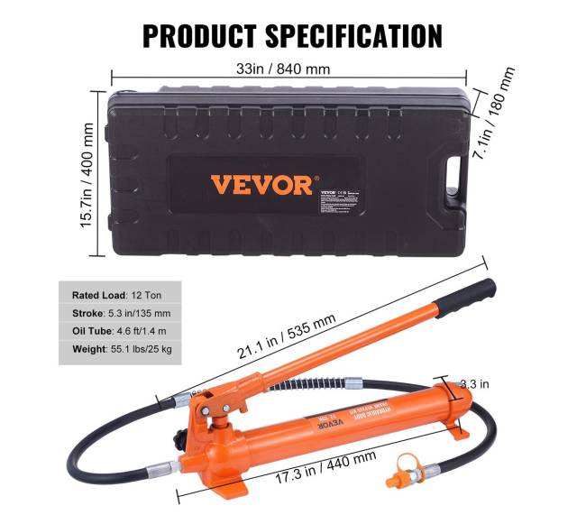 12 tonų hidraulinis keltuvas ir taisymo komplektas6