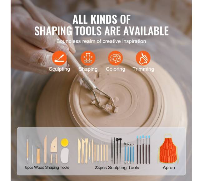 Keramikos žiedimo staklės su pėdalu 450W4