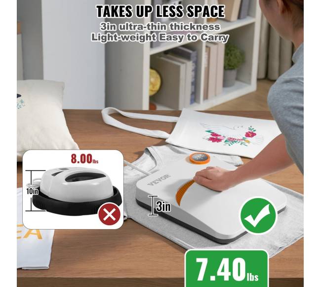 Kompaktiška šilumos spaudimo mašina 30 x 25 cm marškinėliams5