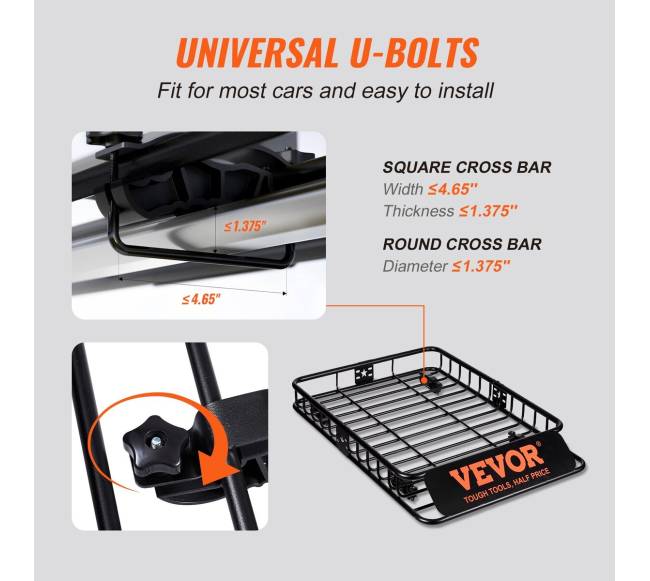 Stogo bagažinė, 130.5 x 91.5 x 12.7 cm, 90 kg5