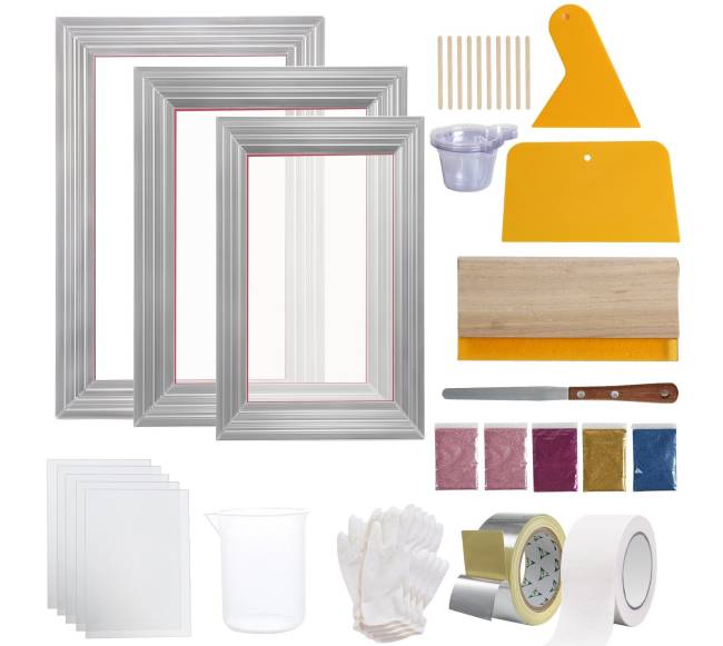 Šilkografijos rinkinys: 3 aliuminio rėmai8