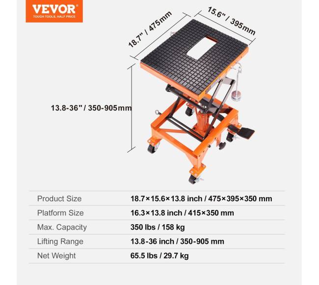 Hidraulinis motociklo kėlimo stalas6