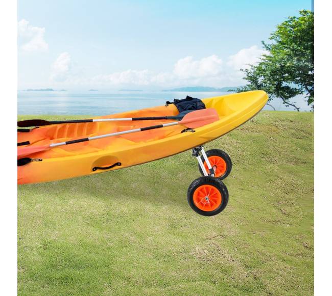 Tvirta baidarės vežimėlis, nuimamas vežimėlis su tvirtomis padangomis7