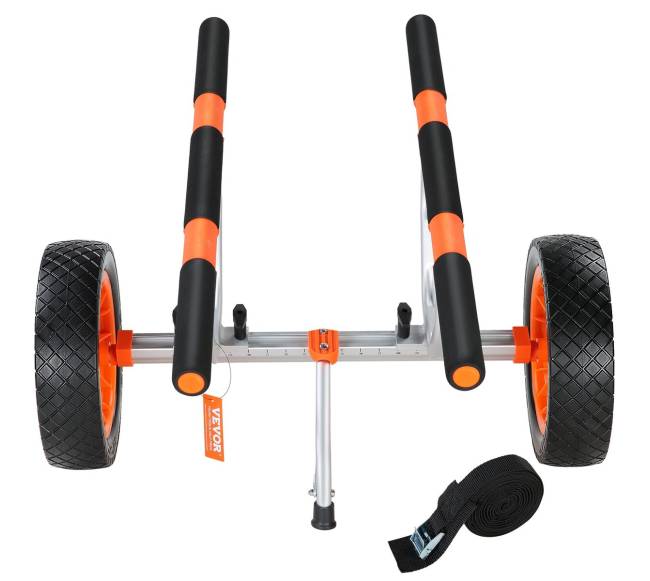 Kanojų vežimėlis su reguliuojamu pločiu ir atrama8