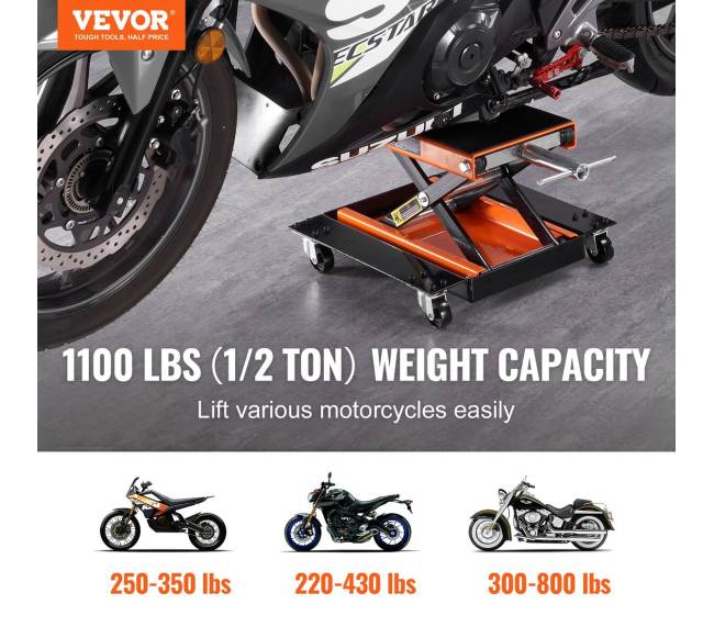 Motociklų keltuvas su žirklių domkratojumi1