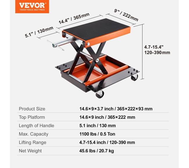 Motociklų keltuvas su žirklių domkratojumi6