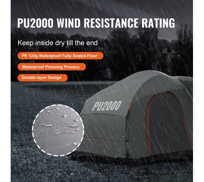 SUV palapinė kempingui, talpina 6–8 asmenis3