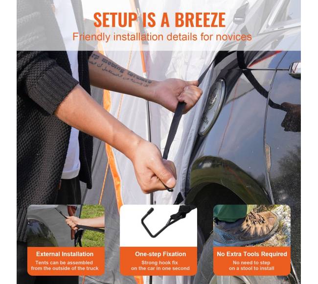 SUV palapinė kempingui, talpina 6–8 asmenis5