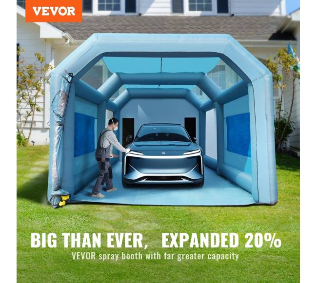 Pripučiama dažymo kabina su filtrais 8x4.5x3.3m1