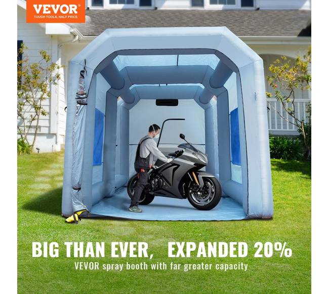 Pripučiamas dažymo paviljonas automobiliams 4x3x2.75 m1