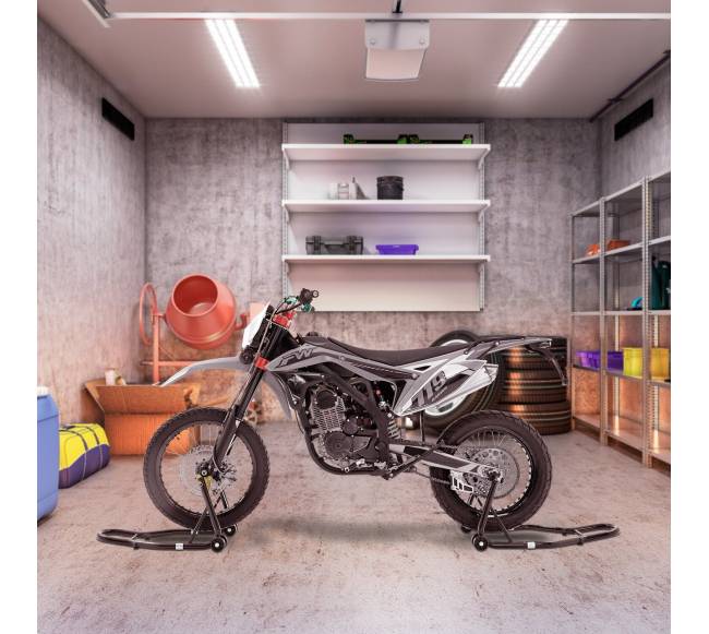 Motociklo stovų rinkinys priekinei ir galinei dalims7