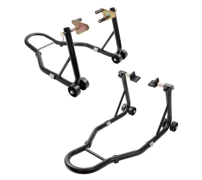 Motociklo stovų rinkinys priekinei ir galinei dalims9