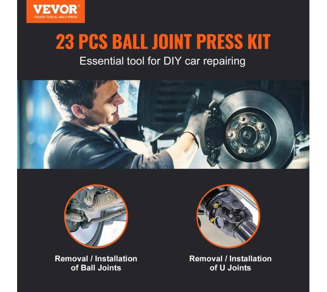 Rutulinės jungties presavimo rinkinys, 23 vnt1