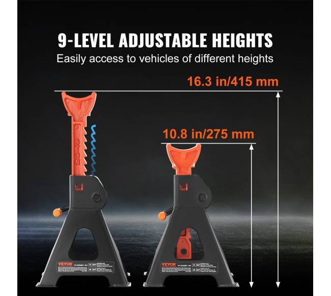 Automobilių stovai, 3 tonų talpa, raudoni4