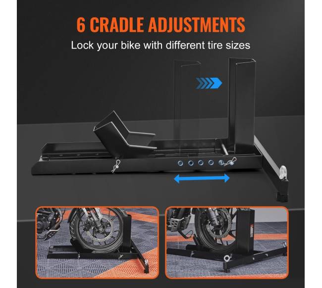 Motociklų stovas su ratų fiksatoriumi2