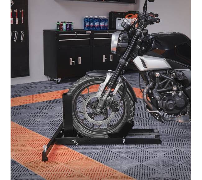 Motociklų stovas su ratų fiksatoriumi7