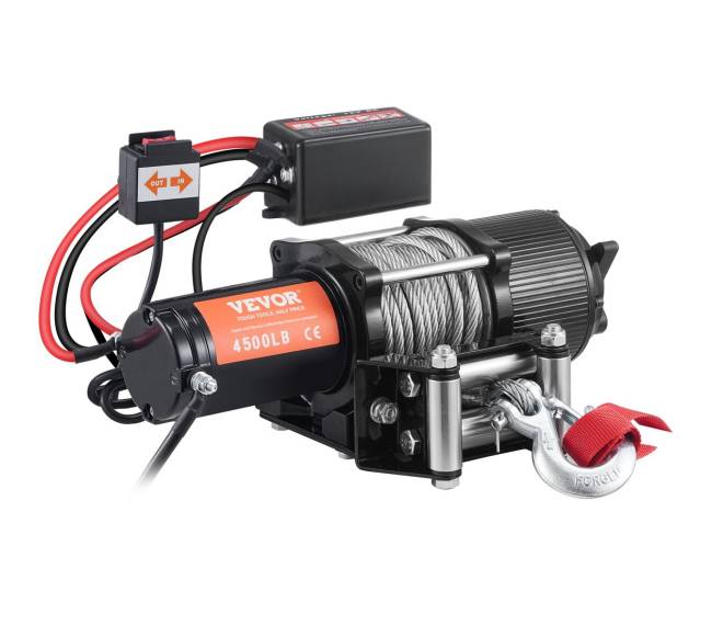 Elektrinė gervė 12V 2041 kg su plieniniu lynu0