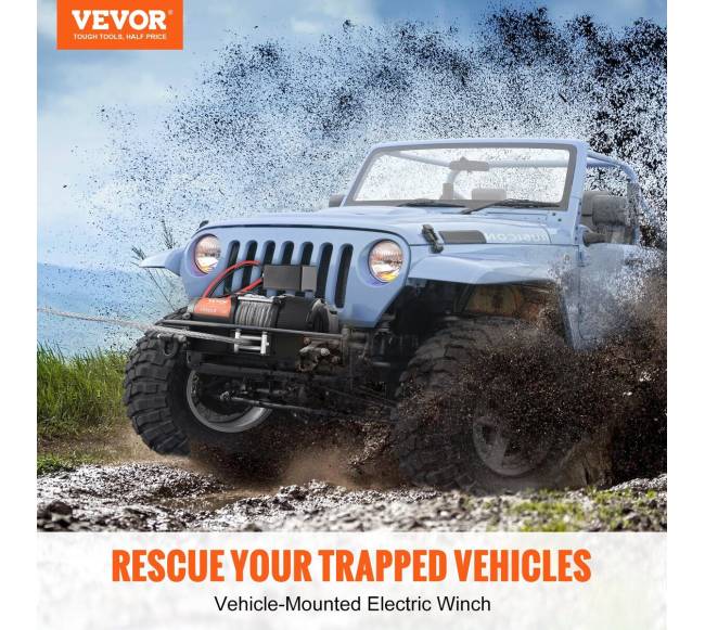 Elektrinė gervė 12V 2041 kg su plieniniu lynu1