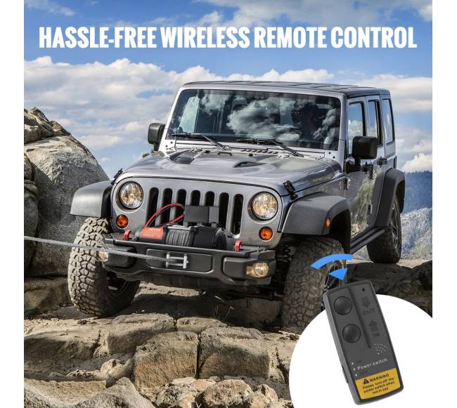 Elektrinė gervė 12V 2041 kg su plieniniu lynu5