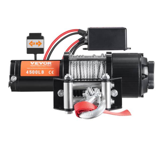 Elektrinė gervė 12V 2041 kg su plieniniu lynu8