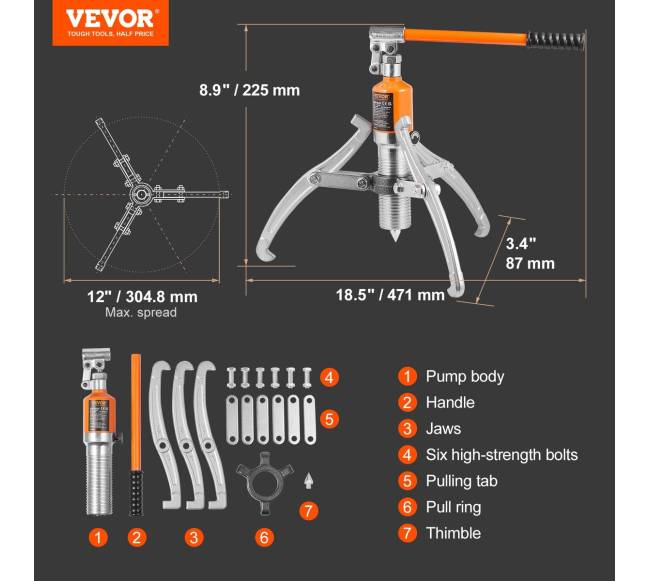15 tonų hidraulinis krumpliaračių traukiklis6