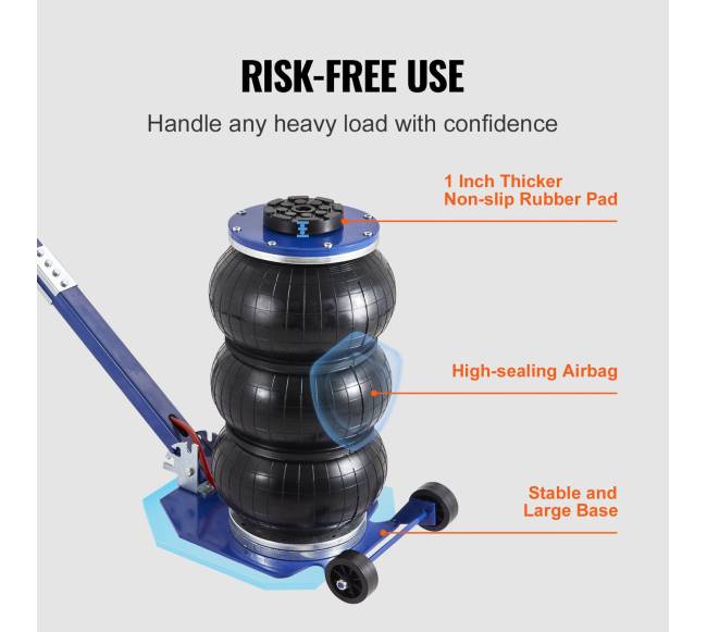 Oro domkratas, 3 tonų, pakelia iki 45 cm5