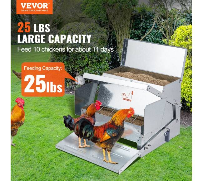 Automatinė vištų šėrykla 11 kg, 10 vištoms1