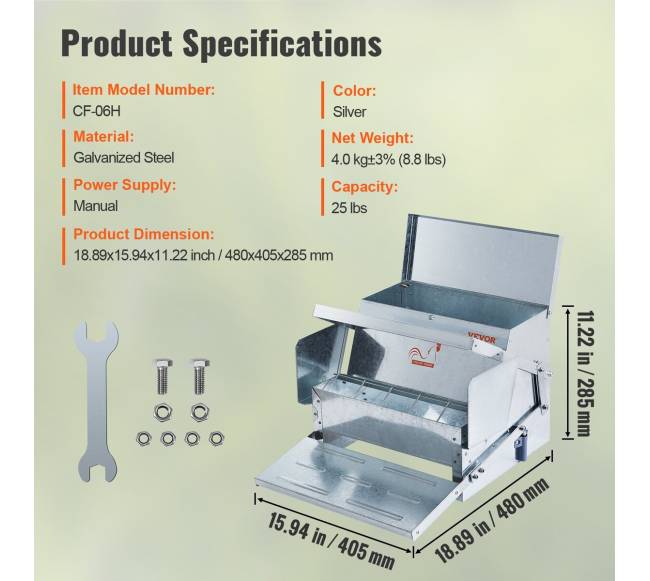 Automatinė vištų šėrykla 11 kg, 10 vištoms6