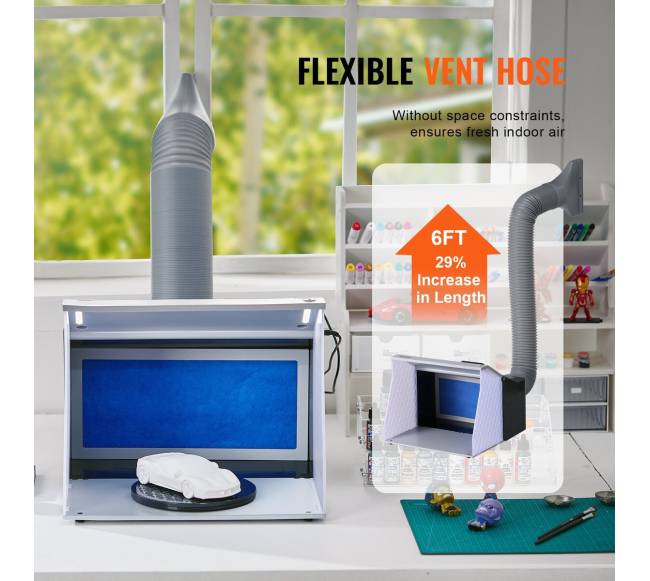 Nešiojama aerografo purškimo kabina su dvigubais ventiliatoriais2