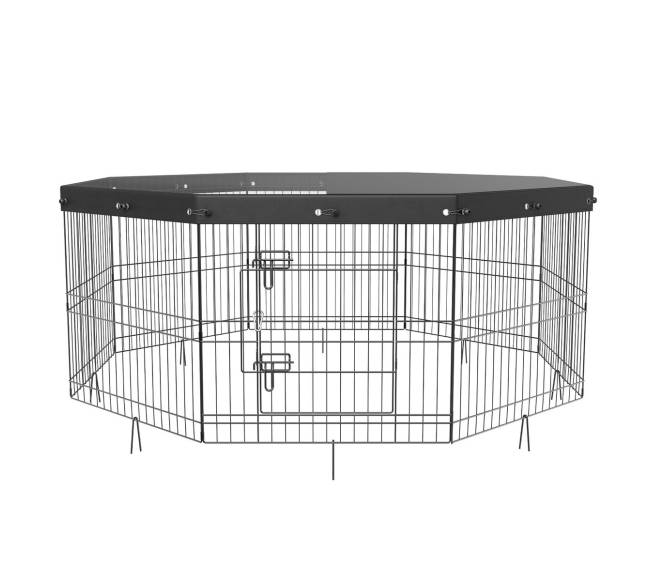 Metalinė sulankstoma šunų žaidimų aikštelė su viršeliu10