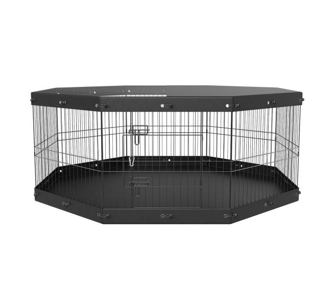 Šunų maniežas, 8 panelės su viršutine danga ir kilimėliu10