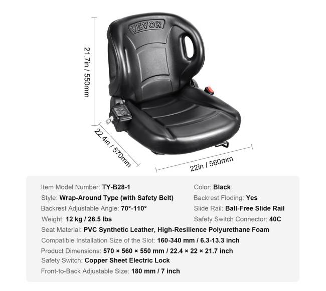 Universalus krautuvo sėdynė su reguliuojamu atlošu6