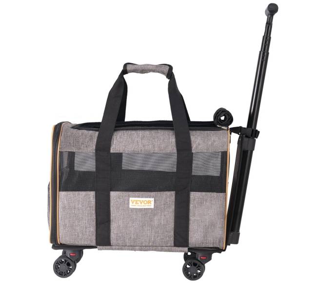 Katės vežimėlis su ratukais ir teleskopine rankena0