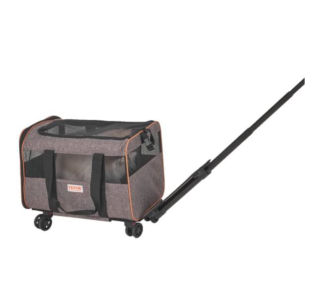 Katės vežimėlis su ratukais ir teleskopine rankena10