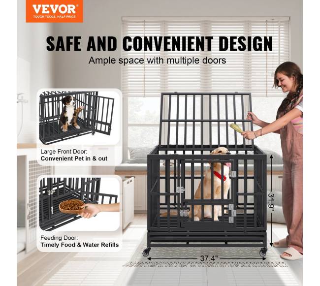 Neperlaužiama šunų dėžė su rato užraktais1