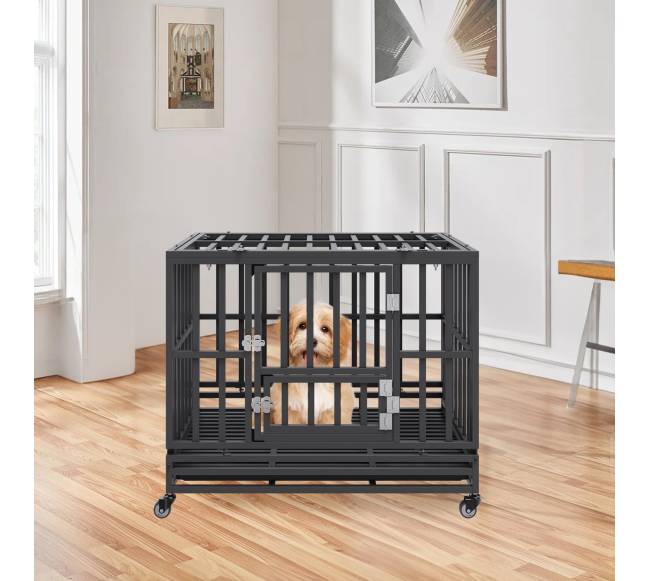 Neperlaužiama šunų dėžė su rato užraktais7